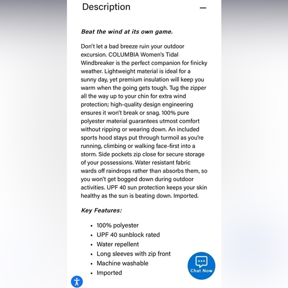 Columbia PFG Tidal Hooded Windbreaker Red Jacket Full Zip Women's Size Large EUC - Picture 12 of 12